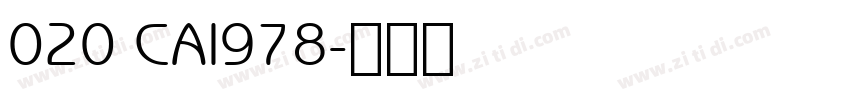 020 CAI978字体转换